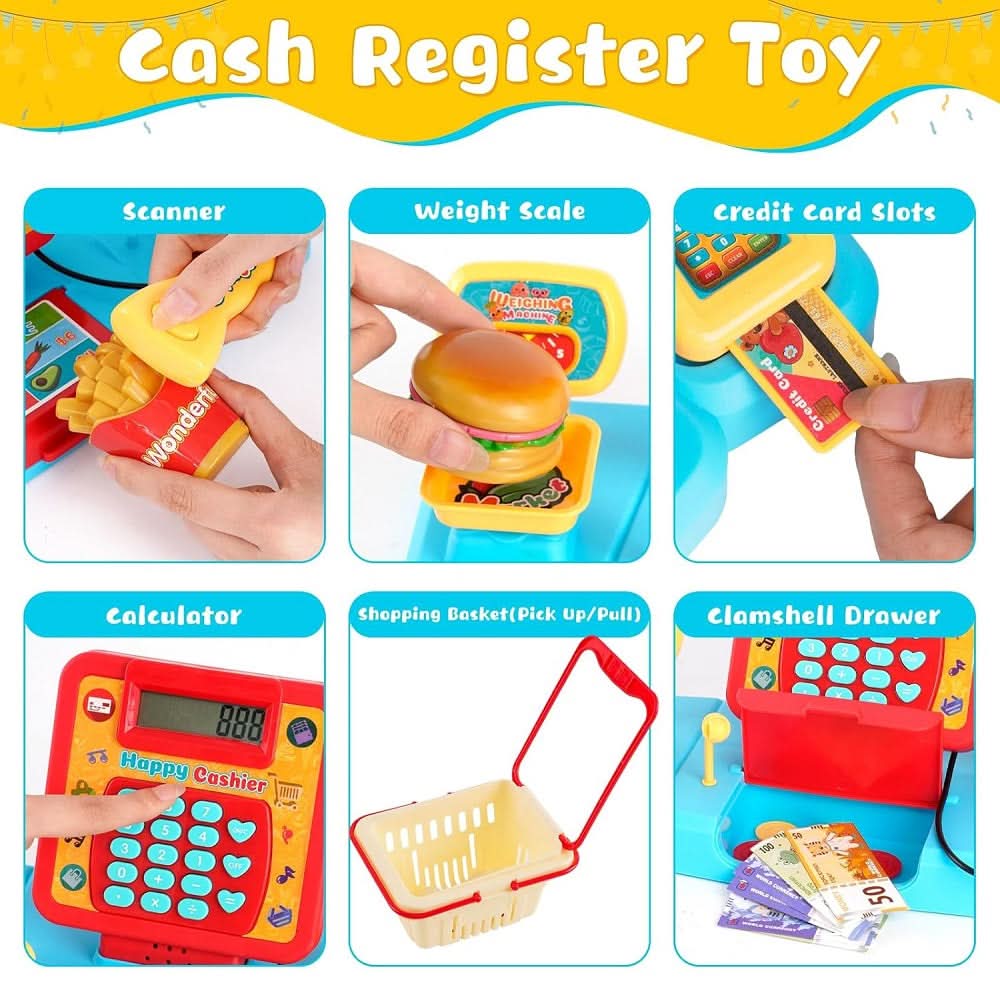 Electronic Cash Register Toys with Shopping Cart, Educational Toys, Chase Value, Chase Value