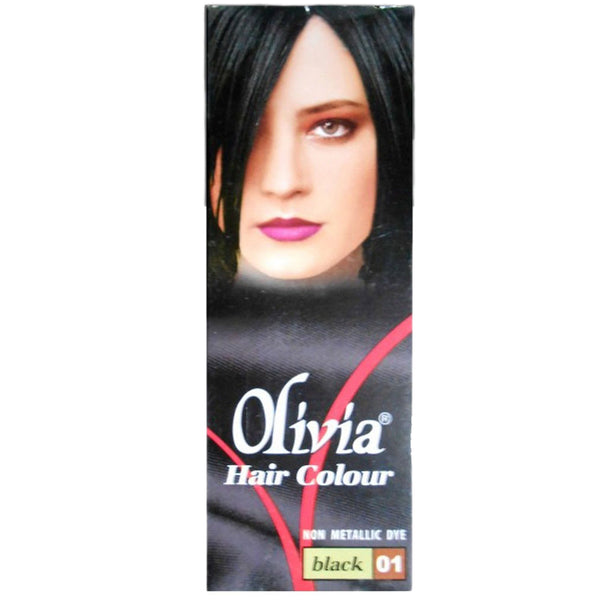 Olivia Black Hair Colour No.01, BEAUTY & PERSONAL CARE, HAIR COLOUR, Chase Value, Chase Value