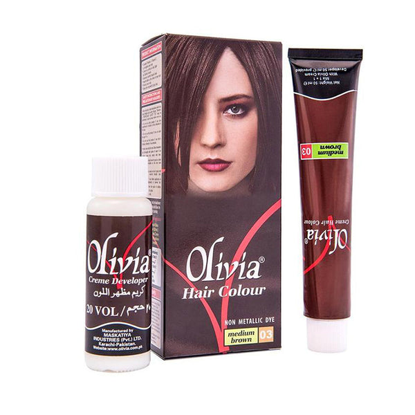 Olivia Medium Brown Hair Colour No.03, BEAUTY & PERSONAL CARE, HAIR COLOUR, Chase Value, Chase Value