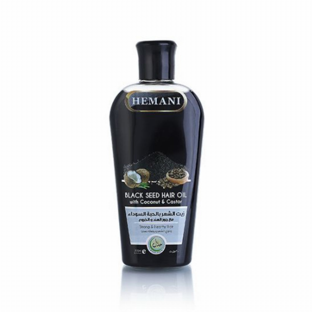Hemani Hair Oil Almond 200ml - Black S016, Hair Oils, WB By Hemani, Chase Value