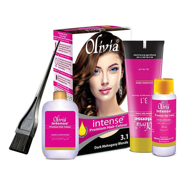 Olivia Intense Premium Hair Colur Dark Mahogany Blonde 3.1, BEAUTY & PERSONAL CARE, HAIR COLOUR, Chase Value, Chase Value
