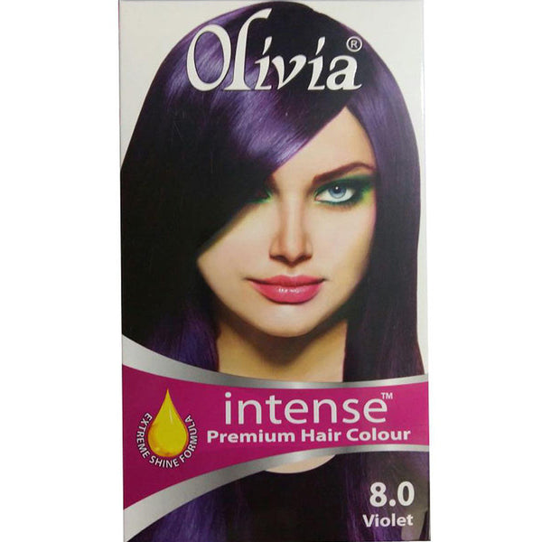 Olivia Intense Premium Hair Colour Violet 8.0, Beauty & Personal Care, Hair Colour, Chase Value, Chase Value