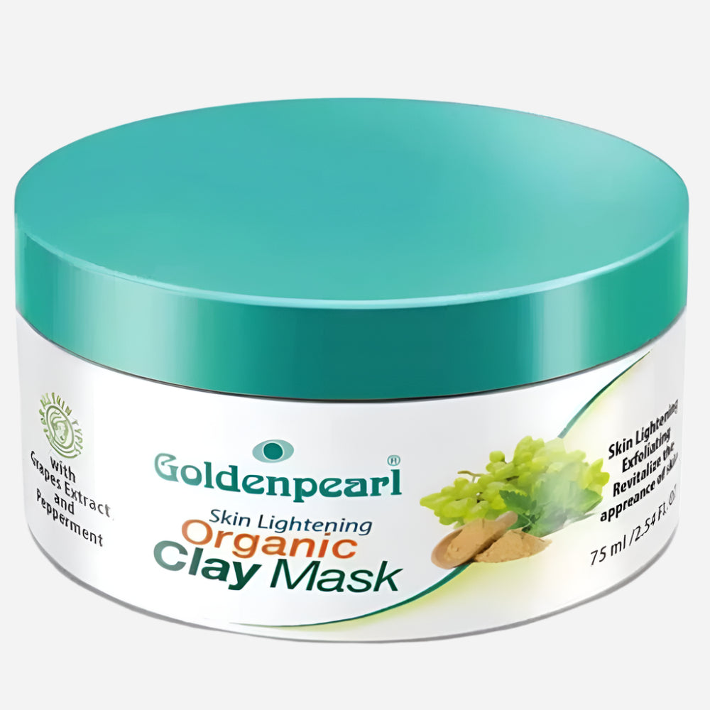 Golden Pearl Skin Lightening Organic Clay Mask 75ml, Beauty & Personal Care, Masks, Golden Pearl, Chase Value