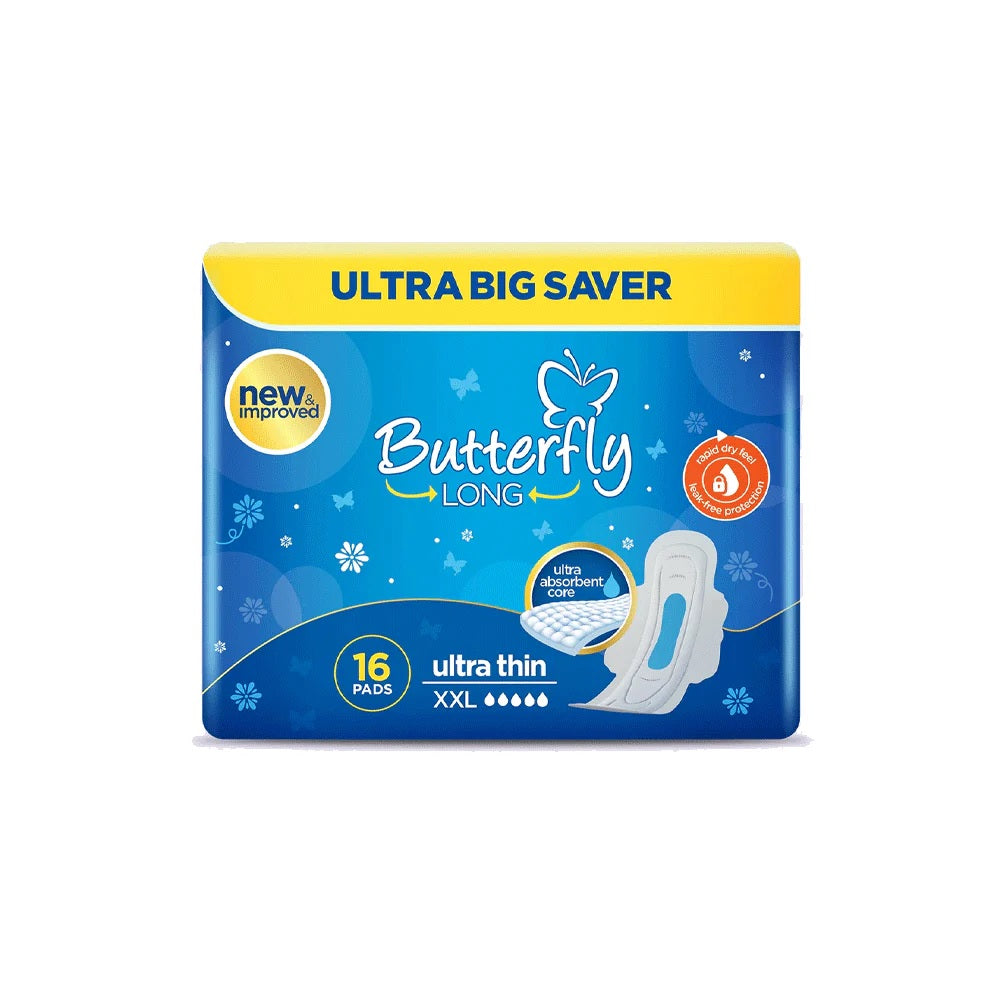 Butterfly Ultra Big Saver Sanitary Napkins XXL 16's, Sanitory Napkins, Butterfly, Chase Value