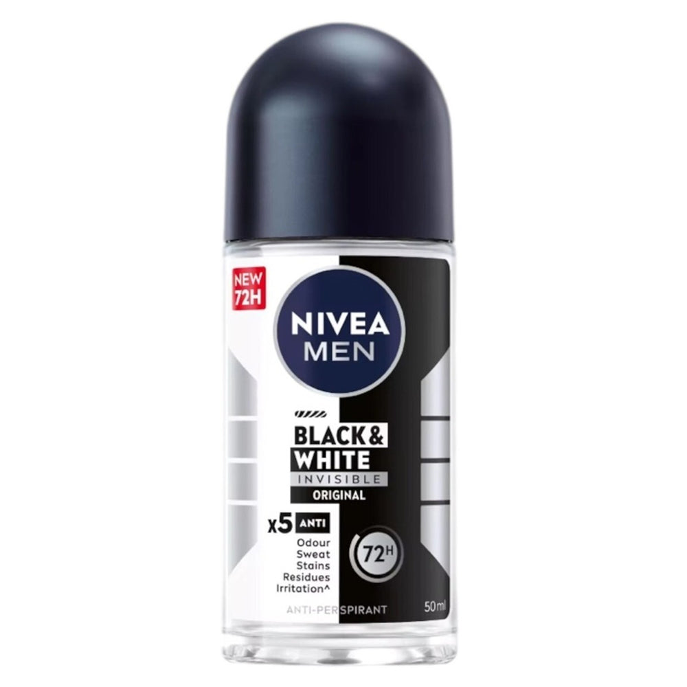 Nivea Men Invisible Original Black & White Roll On 50ml, Body Roll On & Sticks, Nivea, Chase Value