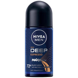 Nivea Roll On Deep Black Carbon Espresso For Men 50ml, Body Roll On & Sticks, Chase Value, Chase Value