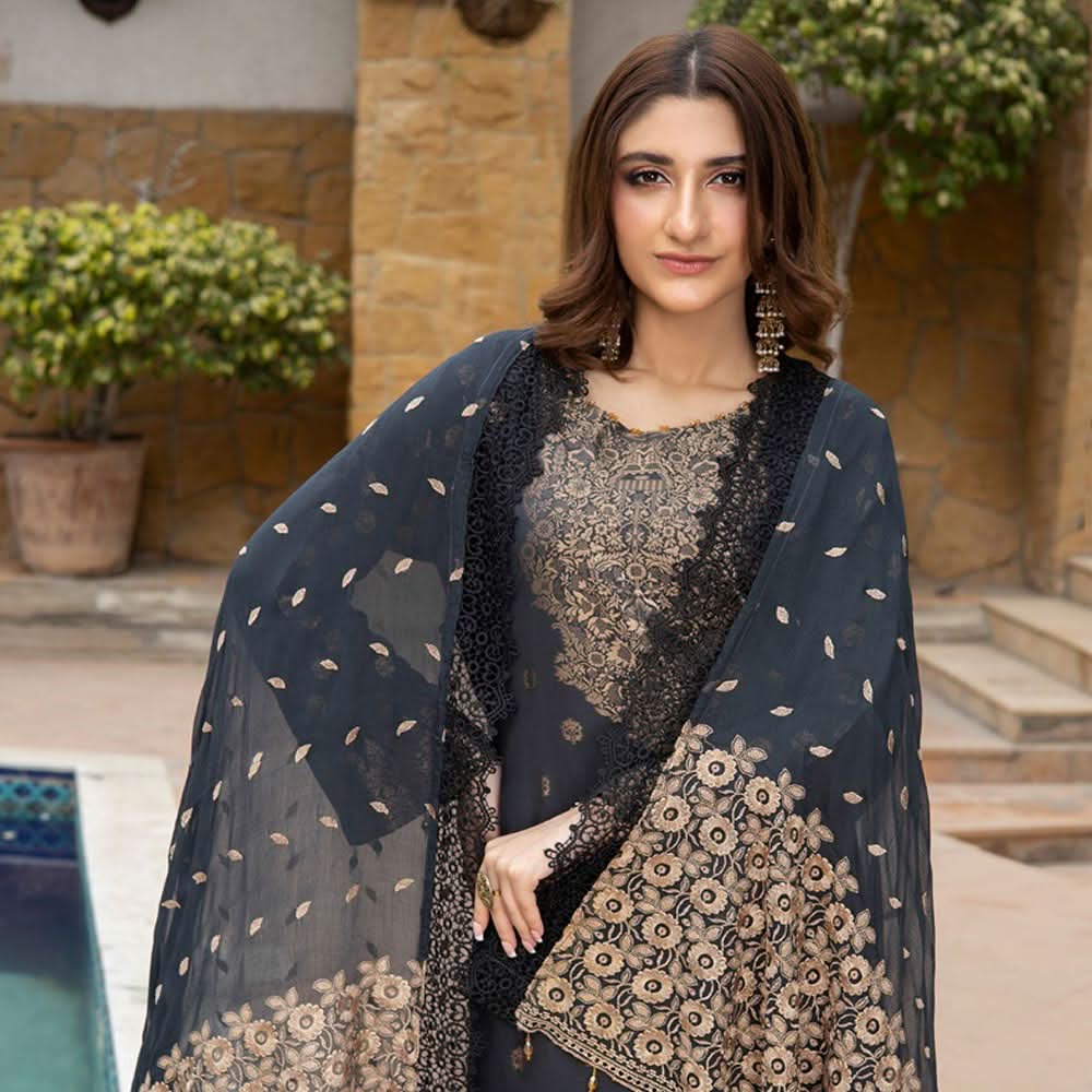 Schick Sofia Viscose Jacquard Broshia Unstitched 3Pcs Suit - 8, Women, 3Pcs Shalwar Suit, MI Creation, Chase Value