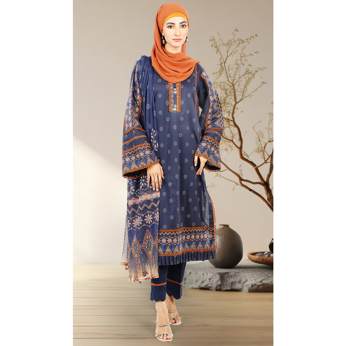 Eminent Women's Un-Stitched 3pcs Suit - 08, Women, 3Pcs Shalwar Suit, Eminent, Chase Value