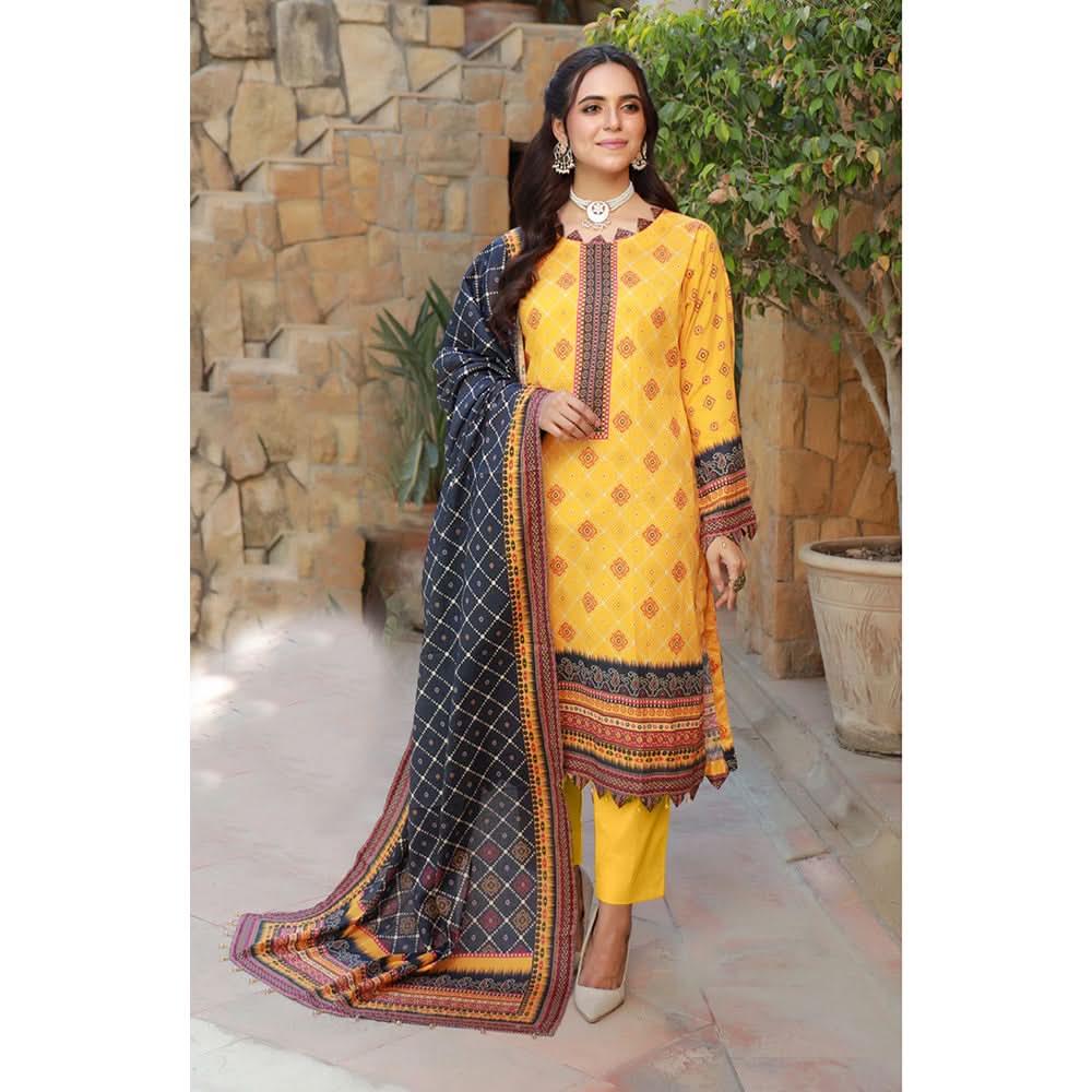 Schick Dr Print Lawn Unstitched 3Pcs Suit - 8, Women, 3Pcs Shalwar Suit, Mi Creation, Chase Value