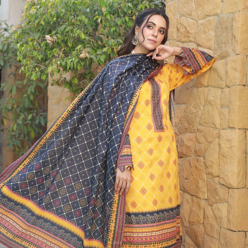 Schick Dr Print Lawn Unstitched 3Pcs Suit - 8, Women, 3Pcs Shalwar Suit, Mi Creation, Chase Value