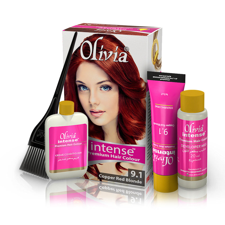 Olivia Intense Premium Hair Colour Copper Red Blonde 9.1, Hair Color, Olivia, Chase Value