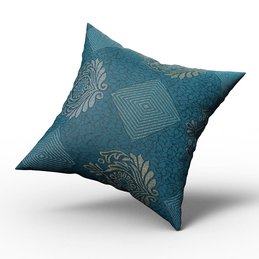 Jacquard Cushion - Sea Green, Cushions & Pillows, Chase Value, Chase Value