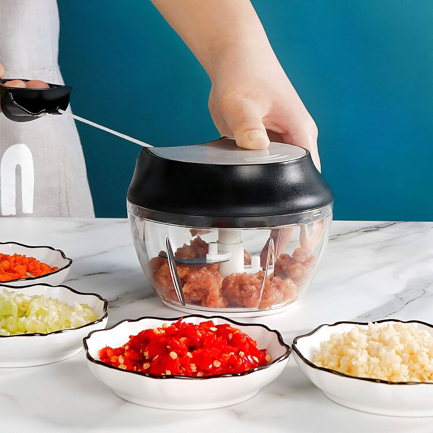 Manual Food Chopper - Spin & Chopper - 500Ml, Chopper, Chase Value, Chase Value