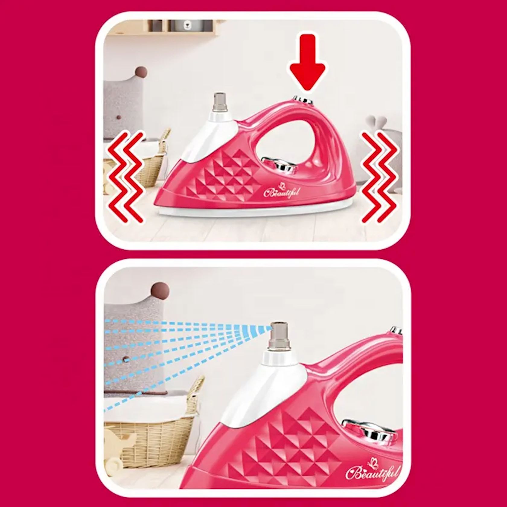 Mini Home Iron Toy – Realistic Appliance for Kids' Pretend Play, Dolls & House, Chase Value, Chase Value
