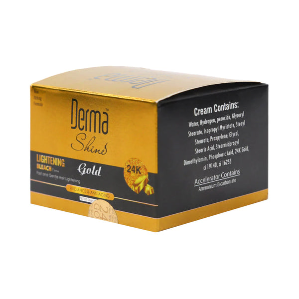 Derma Shine 24K Gold Anti Aging Lightening Bleach Cream 90Gm