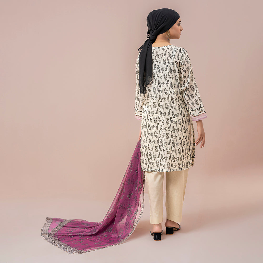 Eminent Printed Digital Lawn With Chiffon Dupatta Unstitched 3Pcs Suit - ES24LP3P11, Women, 3Pcs Shalwar Suit, Eminent, Chase Value