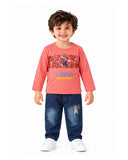 Valuables Boys Printed Full Sleeves Suit