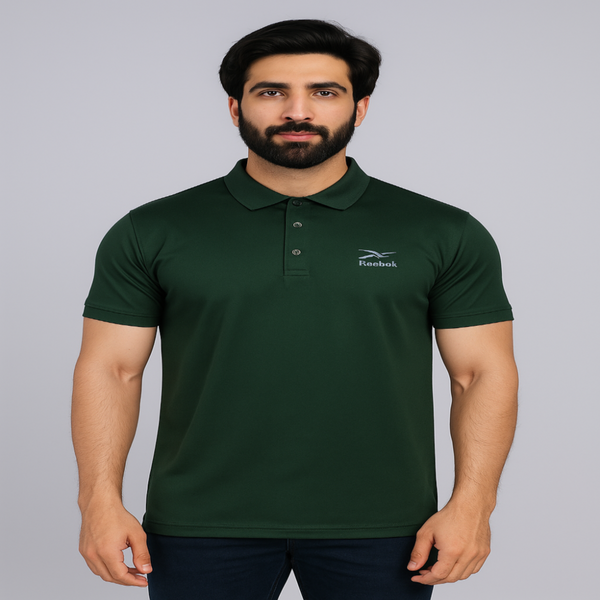 Men's Half Sleeves Polo T-Shirt - Green