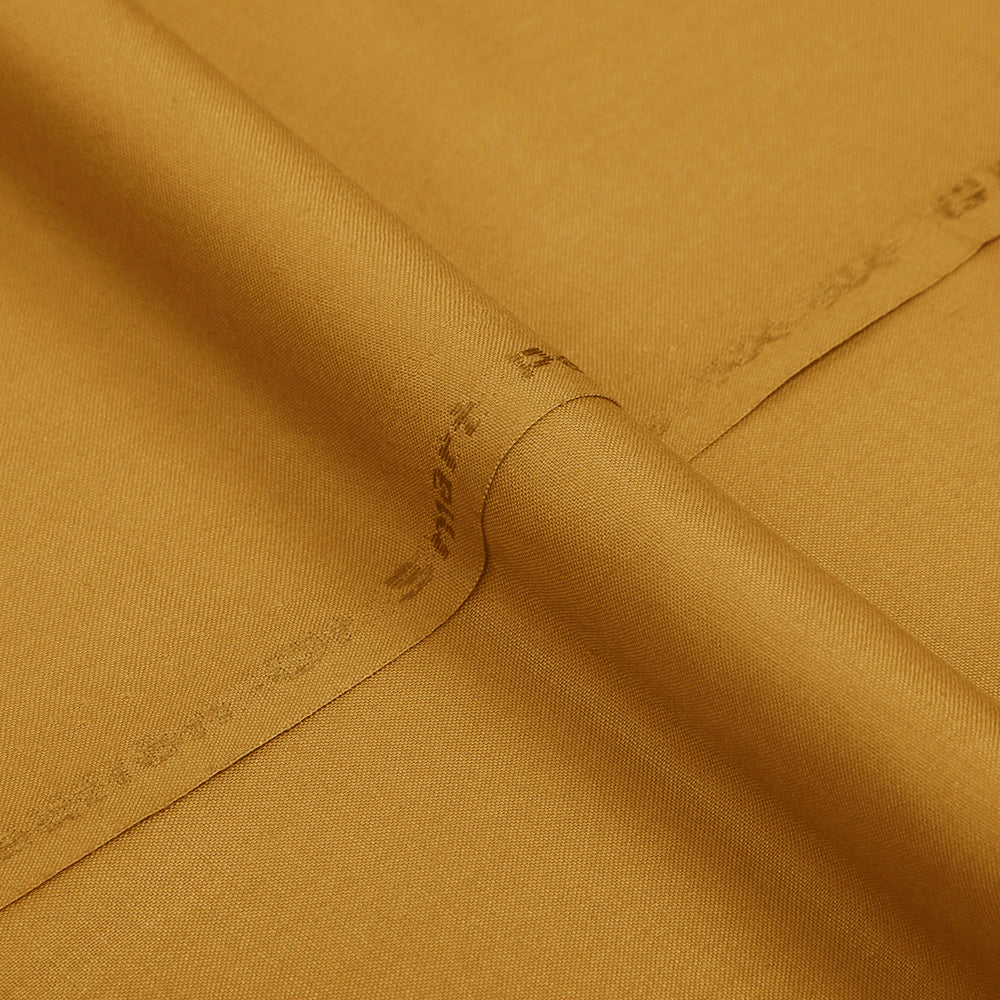 Men's Shabbir Gold Plain Wash & Wear Unstitched Suit - A3, Men's Unstitched Fabric, Chase Value, Chase Value