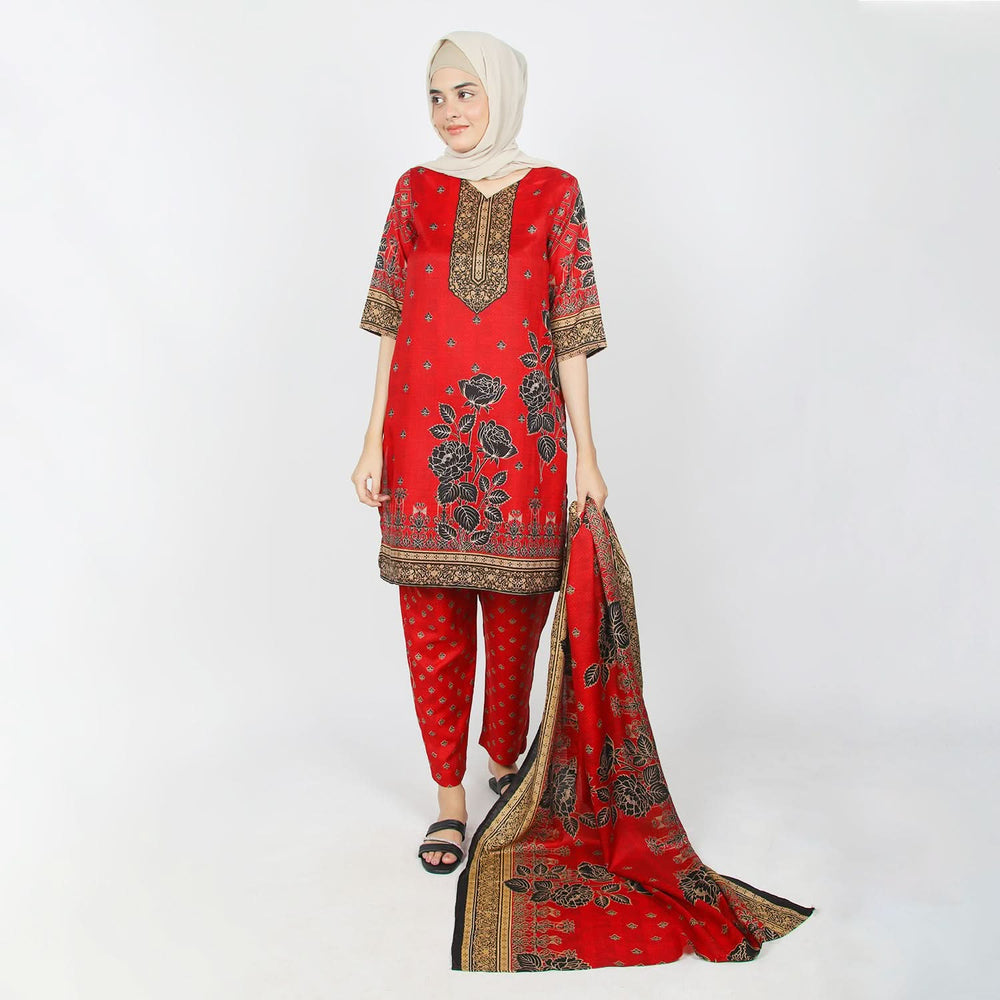 Women's Wash & Wear Unstitched 3pcs Suit - A24, Women, 3Pcs Shalwar Suit, Chase Value, Chase Value