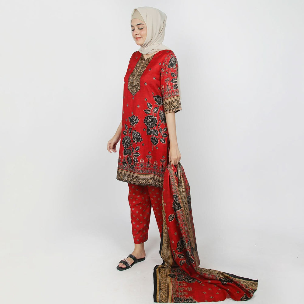 Women's Wash & Wear Unstitched 3pcs Suit - A24, Women, 3Pcs Shalwar Suit, Chase Value, Chase Value