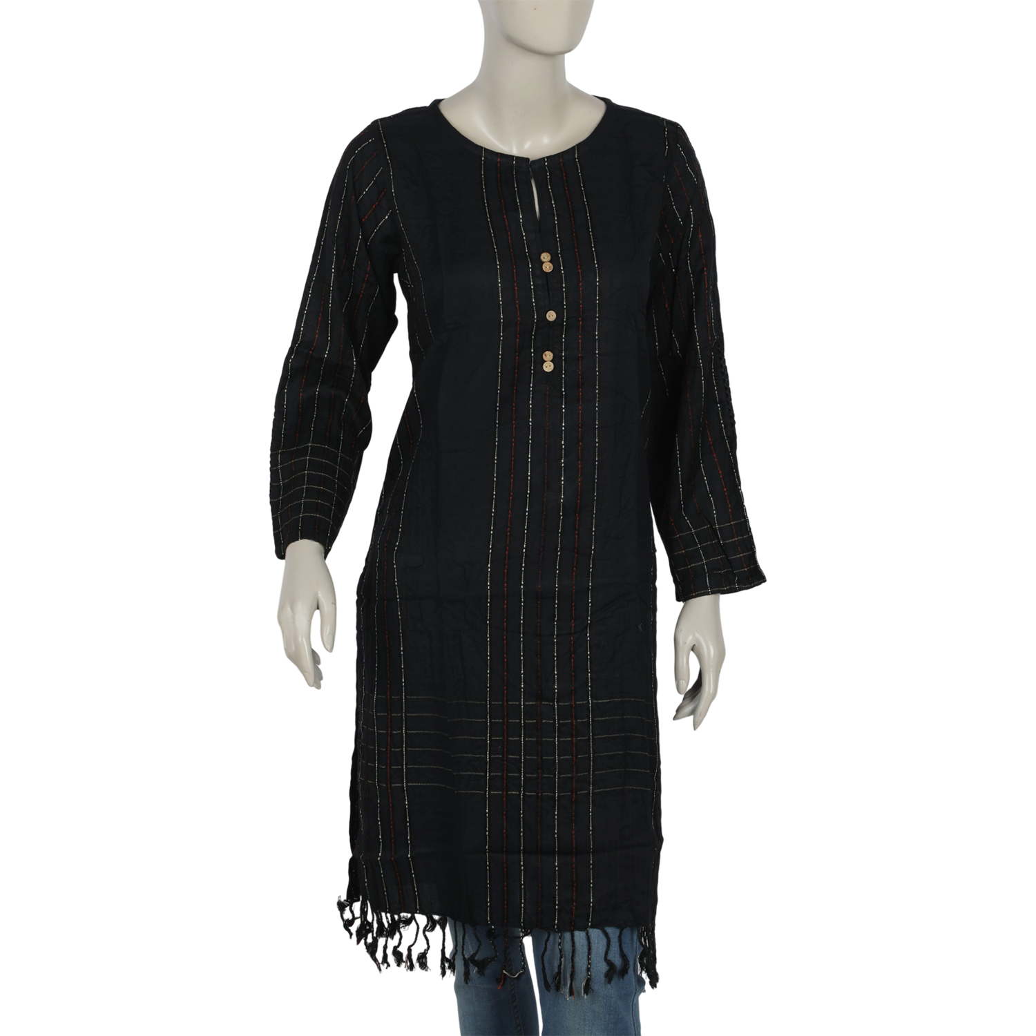 Women's Kurti - Black, Women Ready Kurtis, Chase Value, Chase Value