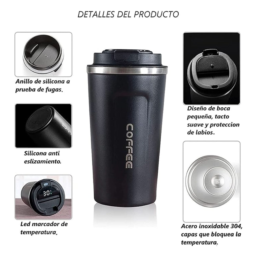 Vacuum Mug Stainless Steel 400Ml - Black, Thermos & Mug, Chase Value, Chase Value