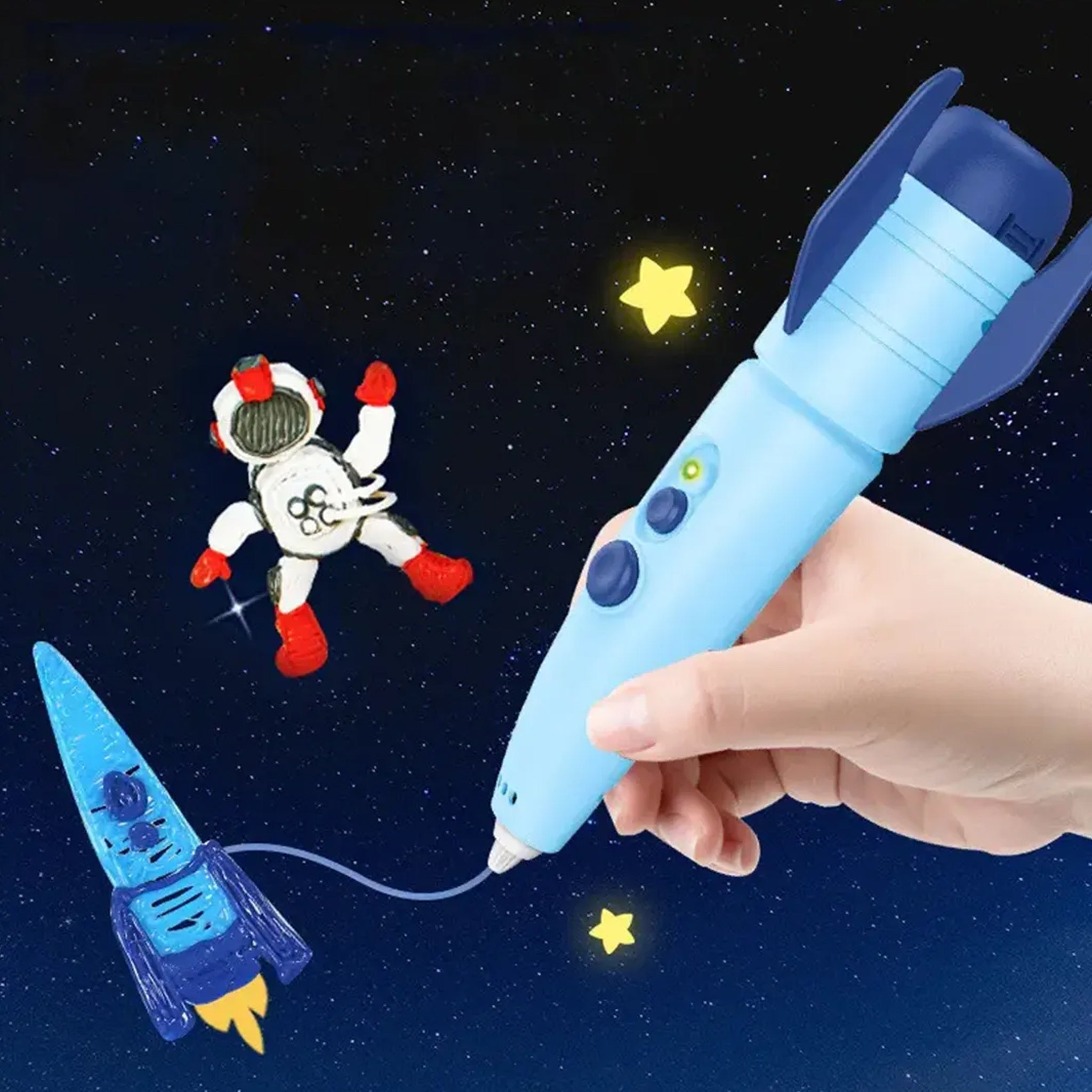 Battery Operated 3D Pen With 3.7V 500Mah Li-Battery - Blue, Educational Toys, Chase Value, Chase Value