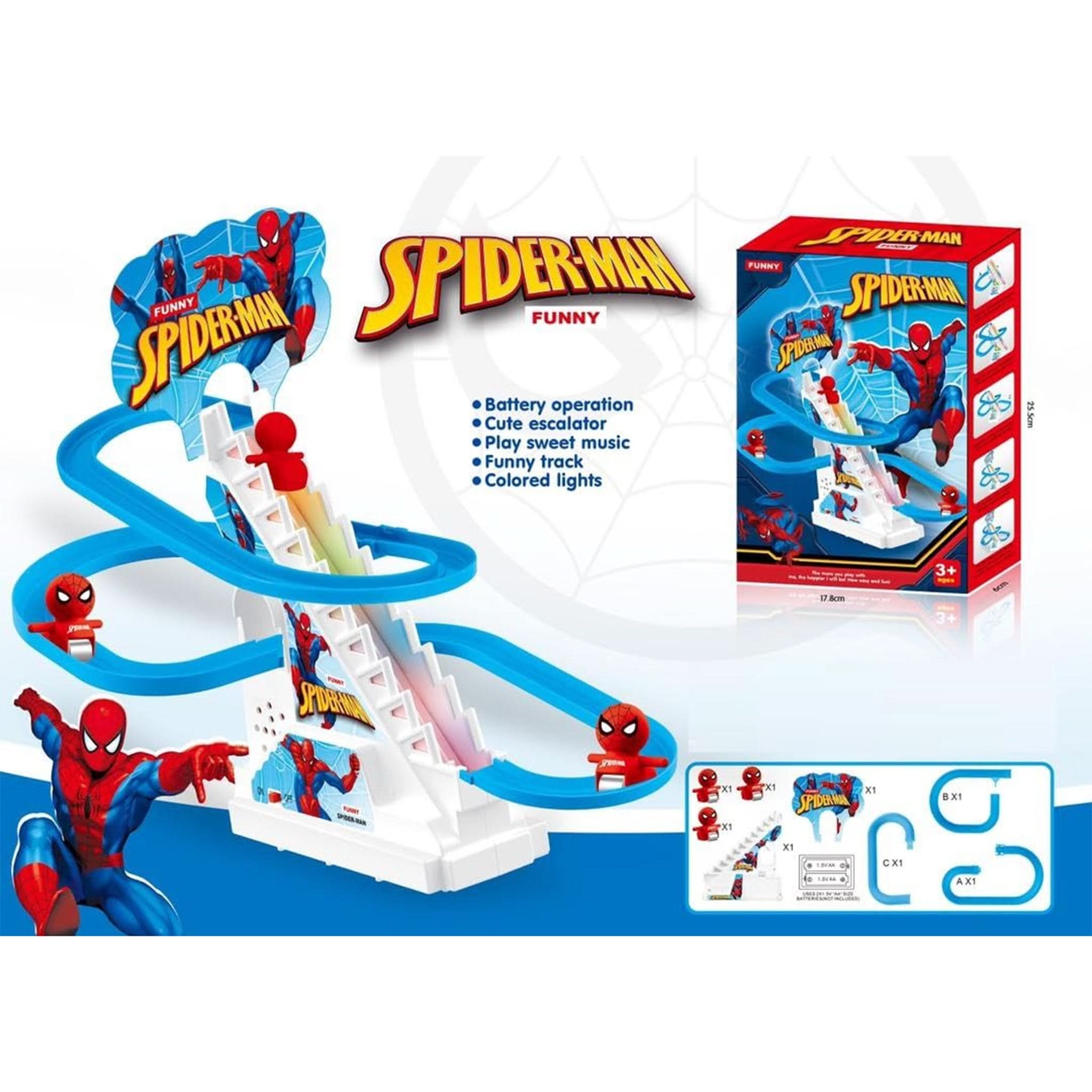 Battery Operated  Spider-Man Track With Light Music, Musical Toys, Chase Value, Chase Value