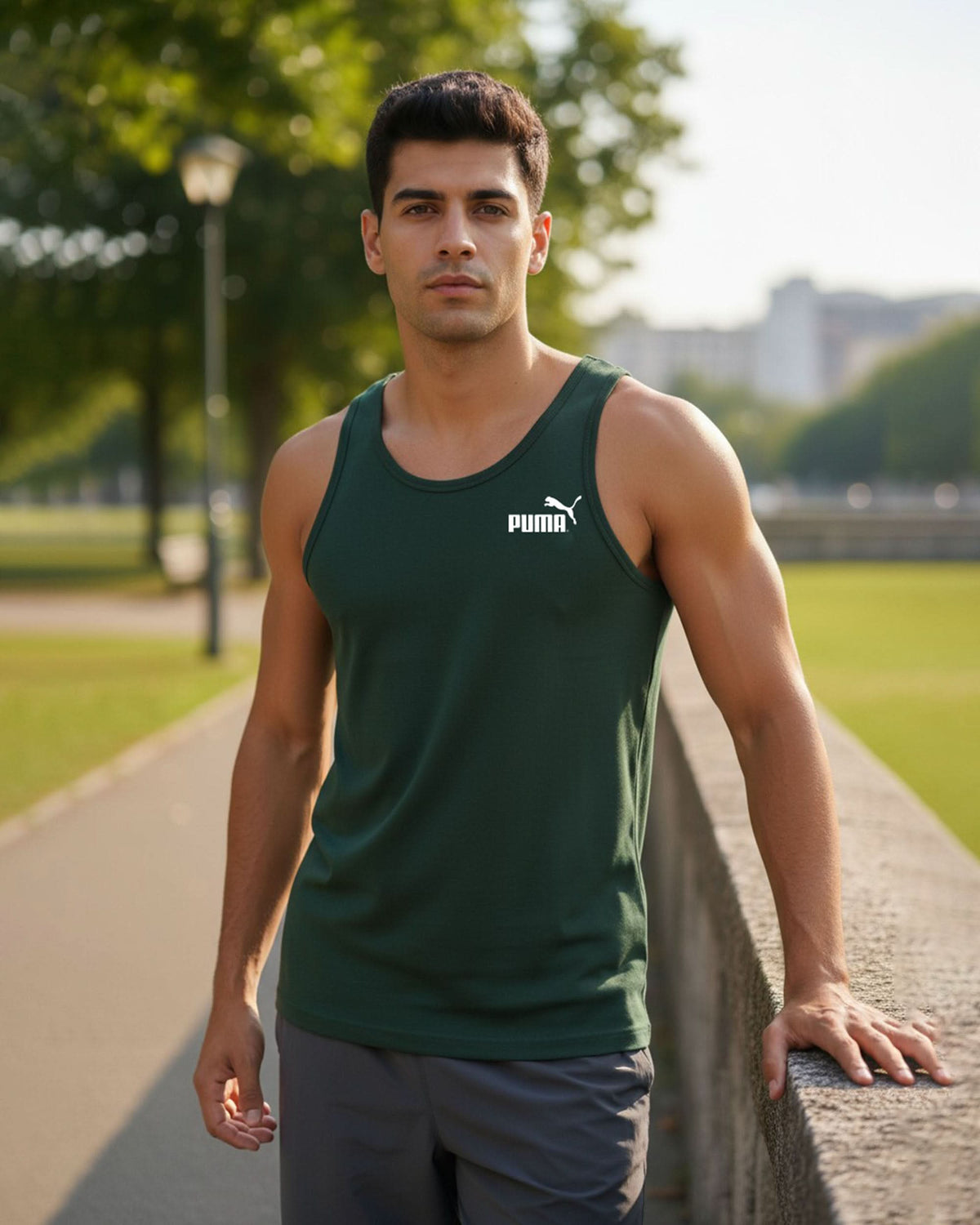 Men's Plain Sando - Dark Green, Men's T-Shirts & Polos, Chase Value, Chase Value