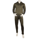 Men's Full Sleeves Fleece Zipper Track Suit - Dark Green, Men's Track Suits, Chase Value, Chase Value