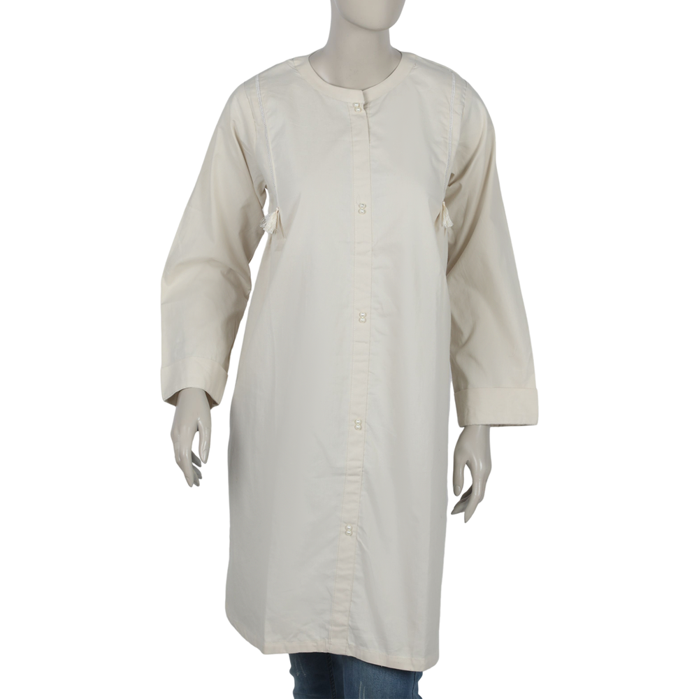 Women's Dyed fancy Kurti - Fawn, Women Ready Kurtis, Chase Value, Chase Value