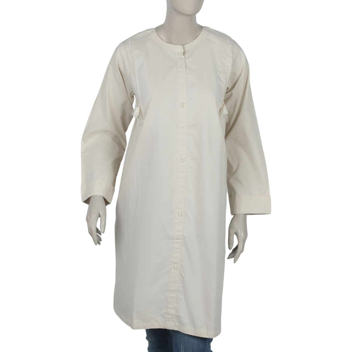 Women's Dyed fancy Kurti - Fawn, Women Ready Kurtis, Chase Value, Chase Value