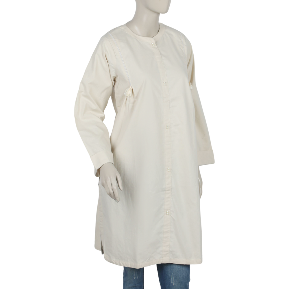 Women's Dyed fancy Kurti - Fawn, Women Ready Kurtis, Chase Value, Chase Value