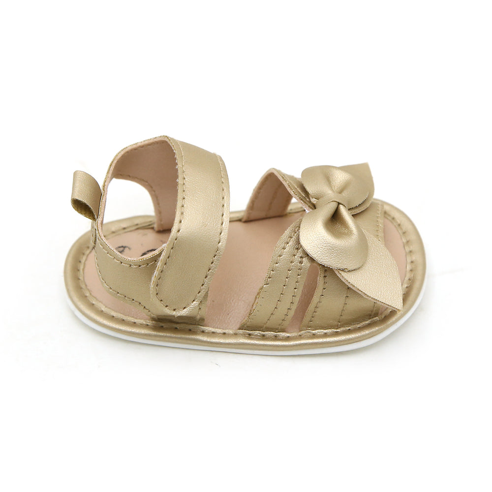 Newborn Girls Sandal - Golden, Newborn Caps, Shoes & Socks, Chase Value, Chase Value