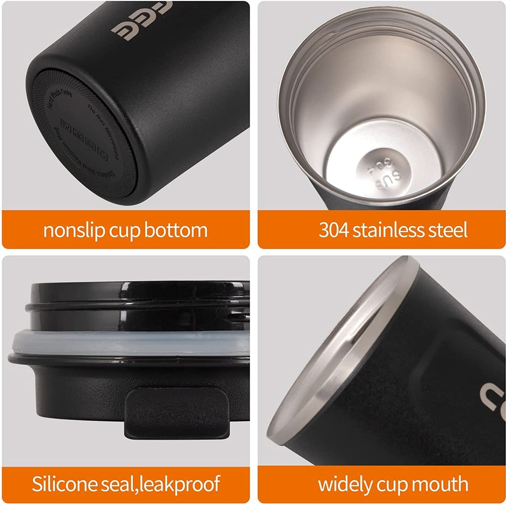 Stainless Steel Vacuum Cup - Grey, Thermos & Mug, Chase Value, Chase Value
