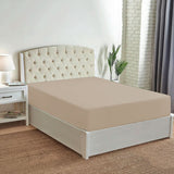 Single Bed Fitted Sheet Jersey - Light Fawn, Single Size Bed Sheet, Chase Value, Chase Value