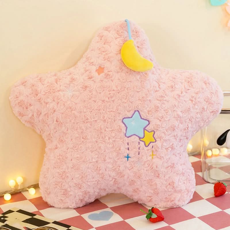 Star Fleece Filled Cushion - Light Pink, Cushions & Pillows, Chase Value, Chase Value