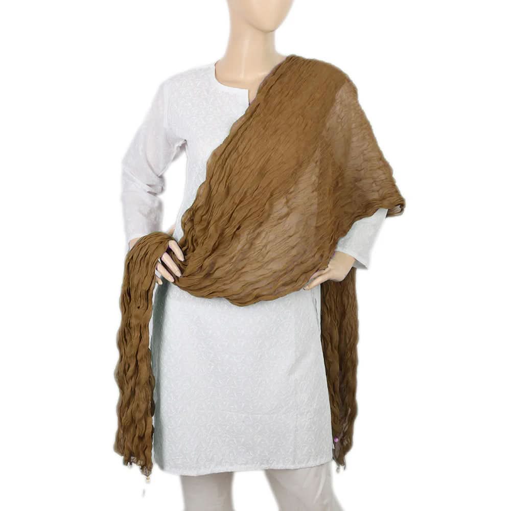 Women's Chiffon Dupatta - Light Brown, Women Dupatta, Chase Value, Chase Value