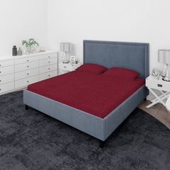 Water Proof Mattress Protector Double Bed - Maroon