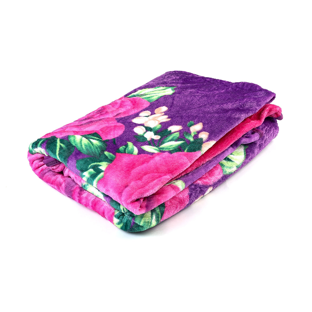 Supremo Embossed Flannel Blanket Double Bed 180X220 - Purple, Blanket, Chase Value, Chase Value