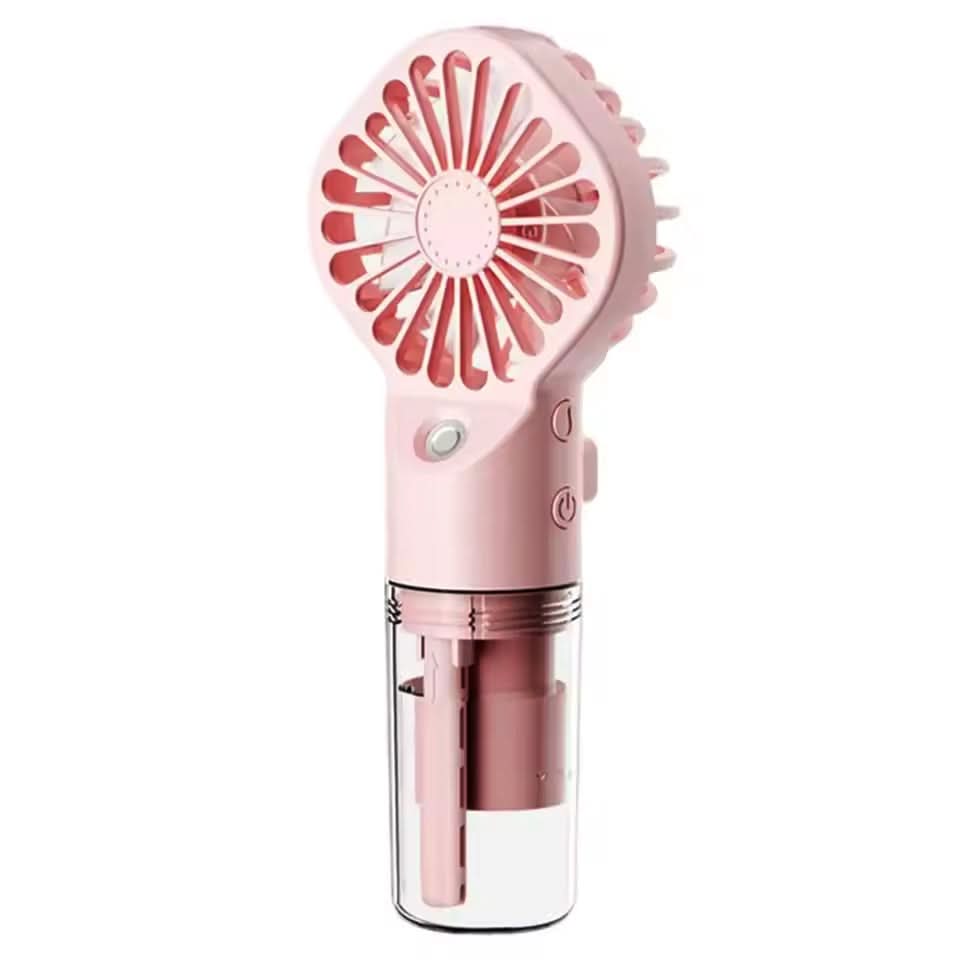 EHF-12 Mini Handheld Spray Fan with Nanotech Mist 4-Speed USB Rechargeable Cooling Fan, Rechargeable Fan, Chase Value, Chase Value