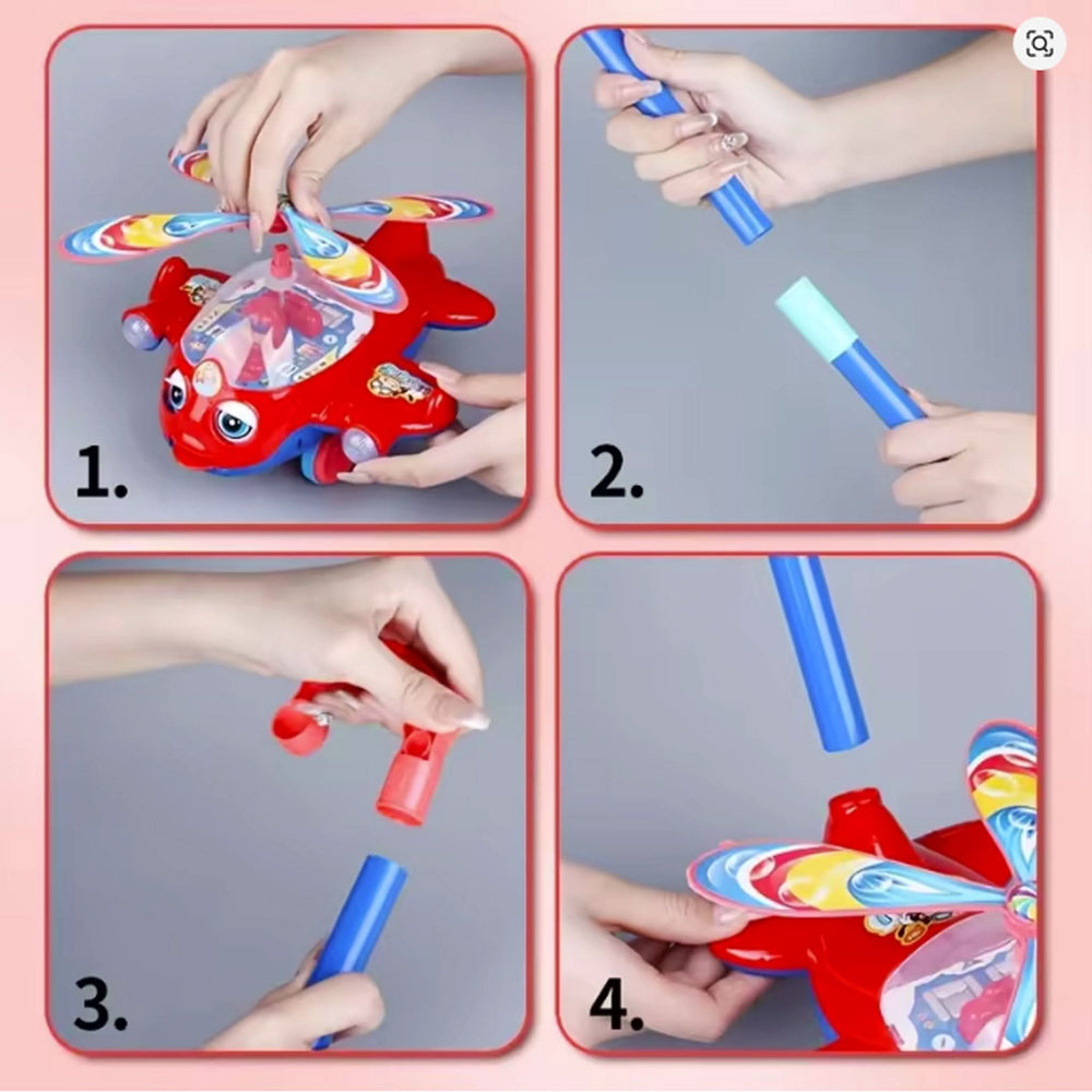 2-in-1 LED Foam Glider Plane with Launcher – Kids Flying Toy, Non-Remote Control, Chase Value, Chase Value