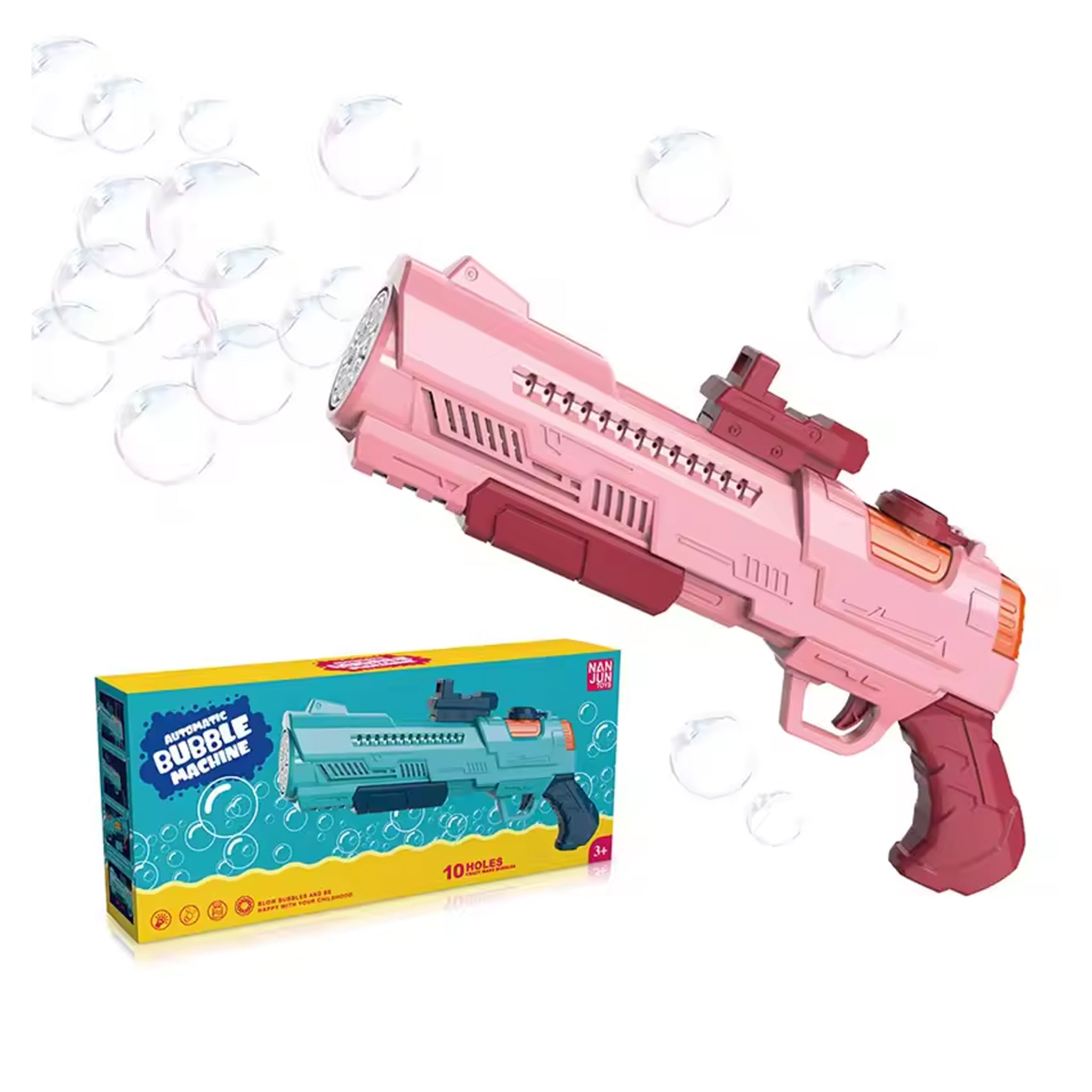 10-Hole Space Bubble Gun with Lights – Kids Toy, Weapon Toys, Chase Value, Chase Value