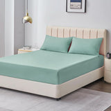 Double Bed Fitted Sheet Jersey 180*200 - Sea Green, Double Size Bed Sheet, Chase Value, Chase Value