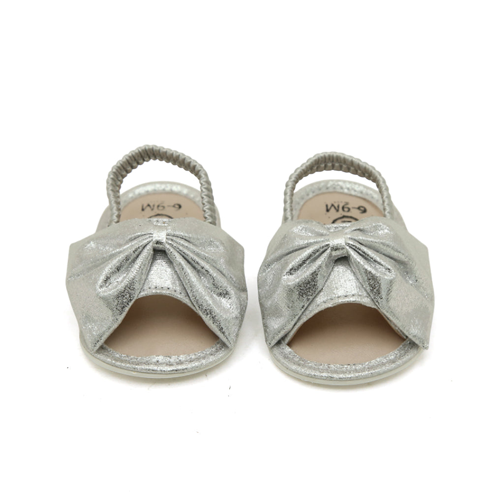 Newborn Girls Sandal - Silver, Newborn Caps, Shoes & Socks, Chase Value, Chase Value