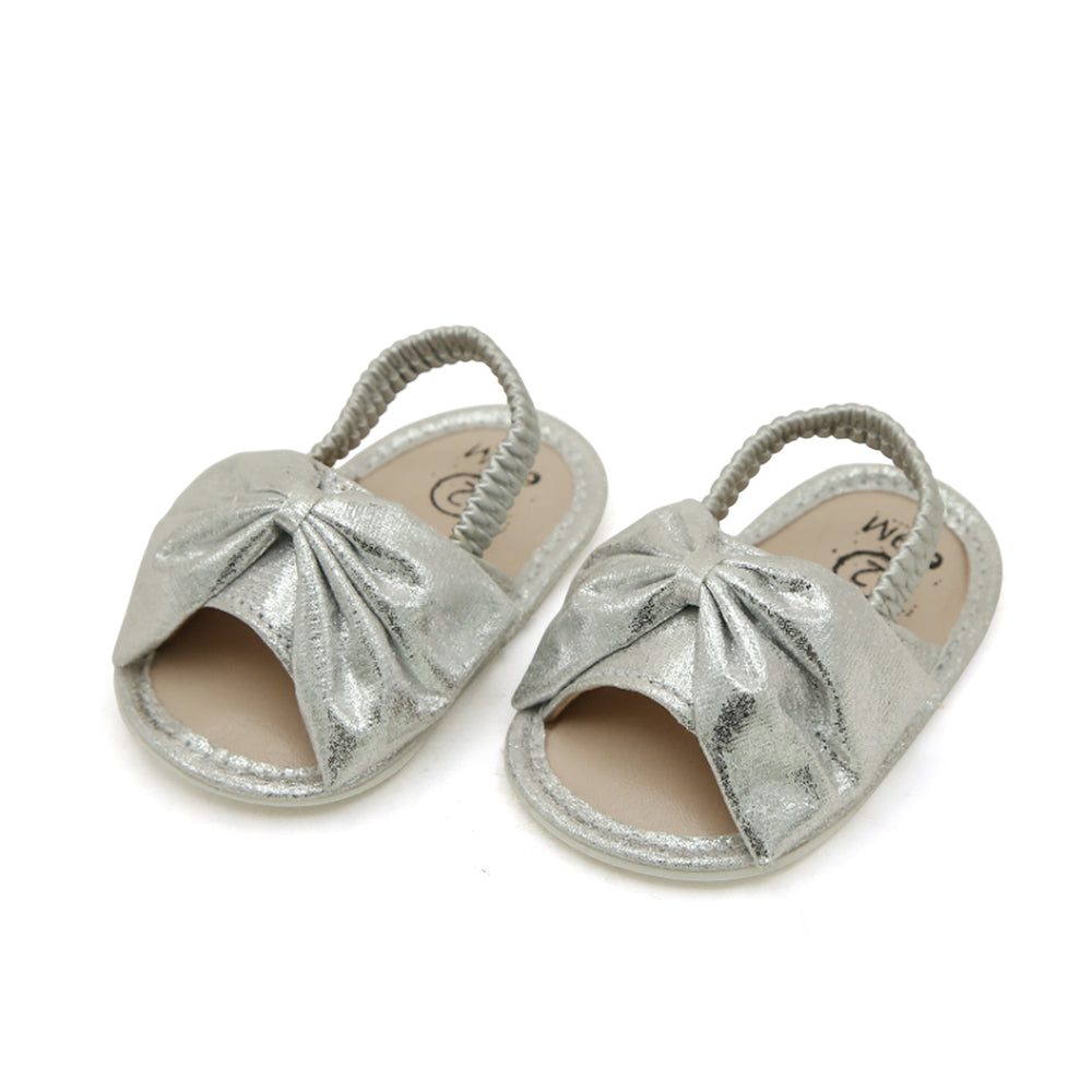 Newborn Girls Sandal - Silver, Newborn Caps, Shoes & Socks, Chase Value, Chase Value