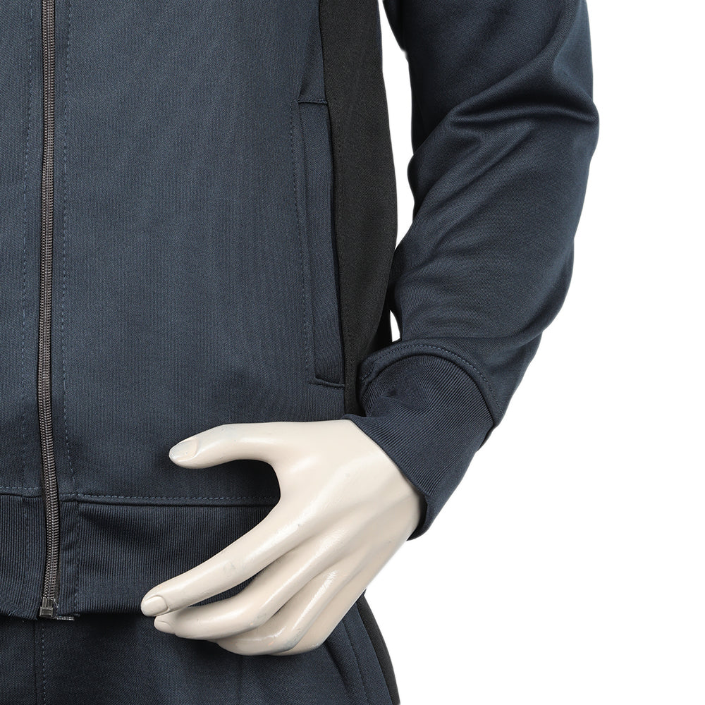 Men's Full Sleeves Fleece Zipper Track Suit - Steel Blue, Men's Track Suits, Chase Value, Chase Value