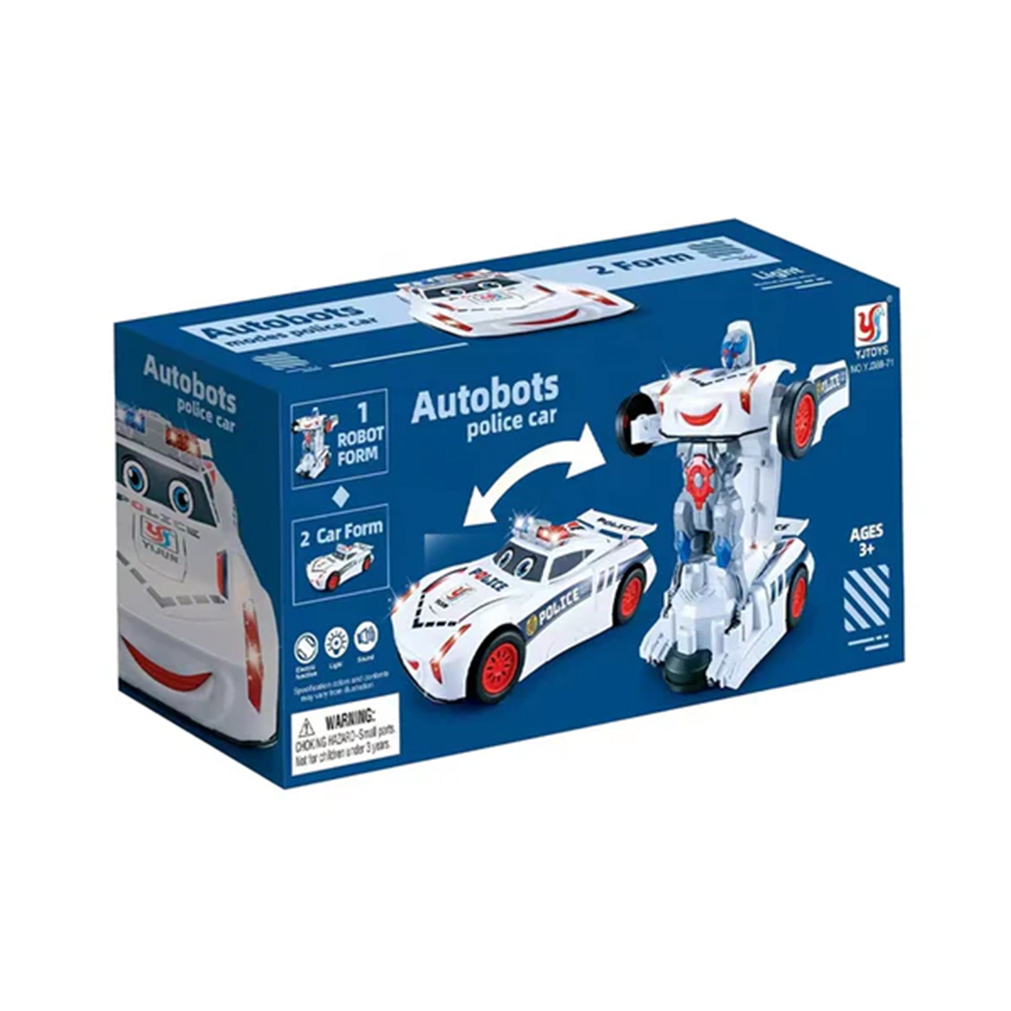 Battery Operated Transformer Police Car With Light & Music, Die-cast Model Car, Chase Value, Chase Value