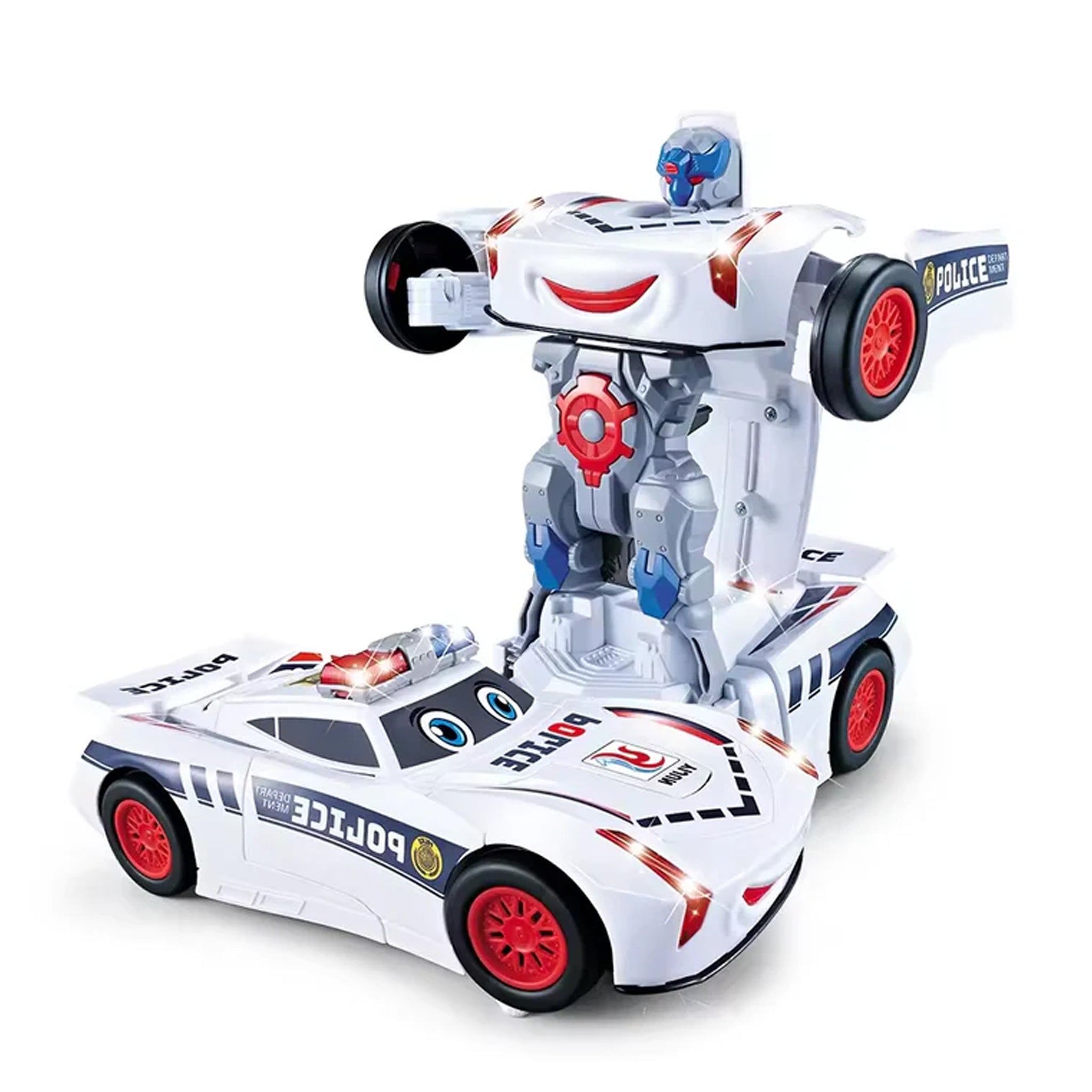 Battery Operated Transformer Police Car With Light & Music, Die-cast Model Car, Chase Value, Chase Value
